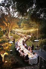 A Garden Wedding By Gia Canali A Shared Dress Outdoor Wedding Reception Long Table Wedding Garden Wedding Reception