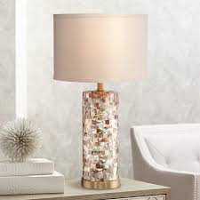 Margaret Mother Of Pearl Tile Cylinder Table Lamp Y4778 Lamps Plus Table Lamp Design Table Lamp Pearl Tile