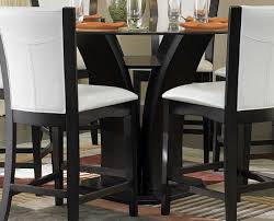 This glass dining table is ideal for any dining room set, giving a clean and polished look to any room. Homelegance Daisy Round Counter Height Table Glass Top 710 36rd At Homelement Com