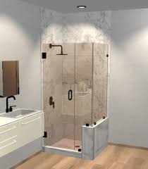 Last week we shared quick tips for tiling a knee wall in a tub shower combo. Custom Corner Glass Shower Doors Installed By Experts Dulles Glass