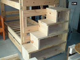 Loft bed with storage and a desktop space Loft Beds With Desk And Stairs Woodworking Project Plans Diy Bunk Bed Bunk Bed Plans Bunk Beds With Stairs