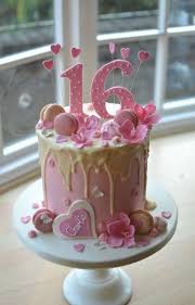 A 16th birthday is a great time to celebrate with your friends and family. White Chocolate Pink Drip Cake 14th Birthday Cakes Sweet 16 Birthday Cake 16th Birthday Cake For Girls