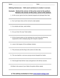 4th Grade Grammar Correction Worksheets Post Date 11 Dec 2018 78 Source Https Sentence Correction Worksheets Sentence Correction Sentence Editing