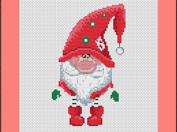 Ukrainian, belarusian folk art embroidery pattern or print in black. Cross Stitch Christmas Gnome Pattern Scandinavian Beginnee Etsy Needlepoint Patterns Cross Stitch Patterns Christmas Christmas Cross Stitch