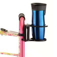 This cup holder easily attaches to 7/8 and 1 tubing. Nova Cup Holder Swivel Mount For Walker Rollator Corner Home Medical