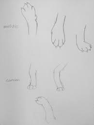 Wolf Dog Paw Tutorial Cartoon And Realistic Paws Drawing Tips Wolf Dog Dog Paws