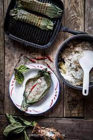 Nasi Bakar Ayam Kemangi Grilled Rice With Chicken And Basil Coconut Rice Is Cooked With Aromatic Herbs Topped With Nasi Bakar Malaysian Cuisine Grilled Rice