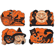Vintage Paper Halloween Cutouts Vintage Halloween Witch Retro Halloween Decorations Halloween Paper