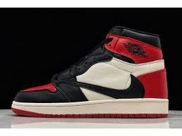 Jordan 1 Retro High Bred Toe Red Black White Travis Scott X Air Jordan 1 High Og Bred Toe For Air Jordans Air Jordan Shoes Jordan 1 High Og