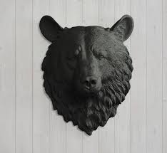 Kodiak Faux Taxidermy Bear Head Wall Decor Bear Decor Medallion Wall Decor Colorful Decor