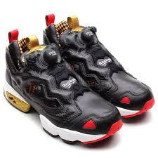 Reebok Pump Fury Black True Gold Excellent Red Reebok Pump Fury Reebok Insta Pump Womens Basketball Shoes