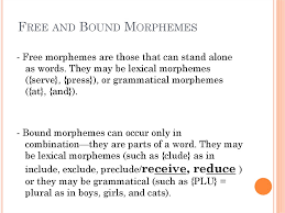 The dative in german which broadly indicates the beneficiary of an. Morphemes Online Presentation