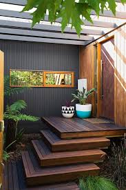 Rationalist stairs in wood, circa 1940. Pin By Ed Stone On Furniture And Accessories Front Garden Exterior Wall Cladding Diy Deck