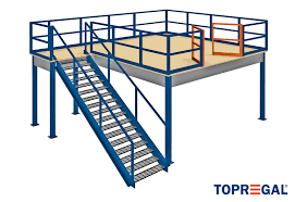 Companies use mezzanines platforms to create more room for storage and just about any other operation that requires floor space in buildings with limited space but high. Mezzanine Floor Module A Base Model With Staircase And Transfer Point Topregal