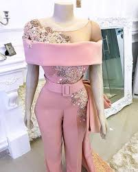 Egal für welches kleid du dich entscheidest: Rose Pink Bridal Jumpsuit For Weddings Beaded Applique Elegant Pant Su Inspirationalbridal