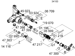 These parts pivot to help open the ports found below. Grohe 34100 Shower Valve Shower Spares And Parts Grohe 34100000 National Shower Spares
