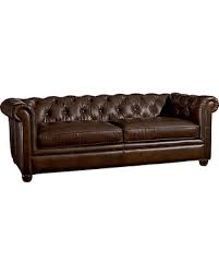 Abbyson grand chesterfield brown top grain leather sofa. Shopping Special For Chesterfield Leather Grand Sofa 96 Polyester Wrapped Cushions Vintage Cocoa