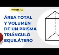 Encontrar el volumen y el área total si la altura es de 10 cm PRISMA RECTO  TRIÁNGULO EQUILÁTERO