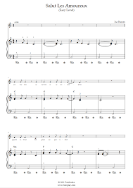 Joe dassin — salut les amoureux 04:01. Piano Sheet Music Salut Les Amoureux Easy Level With Orchestra Dassin Joe