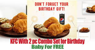 This is a compiled list of restaurants that give you a free birthday meal, no restaurant coupons should be necessary. Kfc With 2 Pc Combo Set For Birthday Baby For Free Everydayonsales Com News