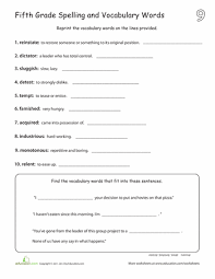 Build Vocabulary Word Meaning And Spelling 9 Worksheet Education Com New Vocabulary Words Vocabulary Building Vocabulary