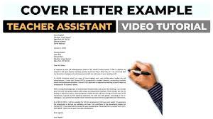 Title 1 teacher cover letter. Cover Letter Example For Teacher Assistant 2021 Teaching Position Youtube