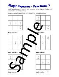 Magic Squares Fractions Worksheets Fractions Worksheets Magic Squares Fractions