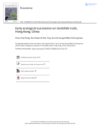 Estanque pang sua y el vecino barrio parque bukit panjang 5 es fácilmente accesible con un paseo de 10 minutos del centro de la estación de mrt salida bukit panjang un 1. Pdf Early Ecological Succession On Landslide Trails Hong Kong China