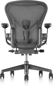 Designed by bill stumpf and don chadwick. Herman Miller Aeron Remastered Office Chair Size B Graphite Posturefit Sl Vinyl Arm Rests Amazon De Burobedarf Schreibwaren