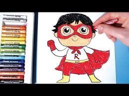 Over 6million subscribers on youtube. Red Titan Ryans Toy Review Doodle Coloring And Drawing Youtube