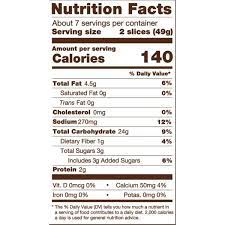 Gluten Free Bread Nutritional Value Runners High Nutrition