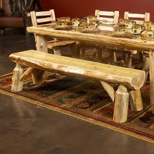 Cedar Lake Half Log Bench Log Bedroom Furniture Rustic Log Furniture Log Furniture