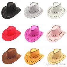 Western Cowboy Hats Men Women Kids Brim Caps Retro Sun Visor Knight Hat Cowgirl Brim Party Hats Sn2217