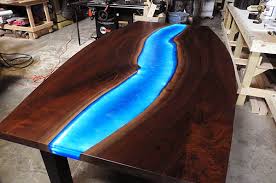 The most common river table material is wood. Epoxy River Table For Sale Near Me