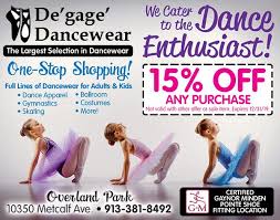 15 Off Coupon For A Purchase At De Gage Dancewear The Largest Selection In Dancewear In The City Dance Wear Kids Dance Kids Gymnastics