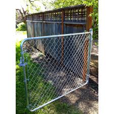 Yardgard 6 Ft W X 4 Ft H Galvanized Metal Adjustable Single Walk Through Chain Link Fence Gate 3283ad48 The Home Depot Chain Link Fence Gate Chain Link Fence Fence Gate