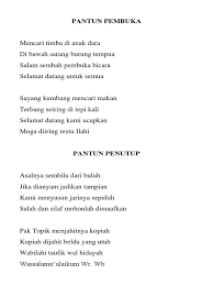 12.10.2021 · setelah memahami penjelasan diatas berikut contoh teks pembawa acara yang baik dan benar. Pantun Pembuka Dan Penutup Kabarmedia Github Io