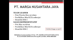 Gaji pt marga nusantara jaya. Disnaker Balikpapan Sur Twitter Lowongan Pt Marga Nusantara Jaya Lowkerbpn Https T Co Idz8elptwt