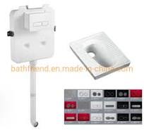 Personnaliser le bouton de couleur du réservoir de toilette en plastique,  réservoir dissimulé sans cadre en fer, convient pour cuvette à la turque et  toilette suspendue