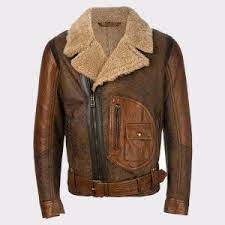 Mens Aviator Raf B3 Leather Bomber Flying Jacket Leather Jacket Leather Bomber Jacket Flying Jacket