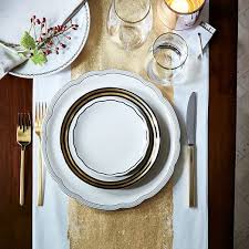 It can be thrown in the wash for easy cleaning whenever needed. Painted Metallic Table Runner