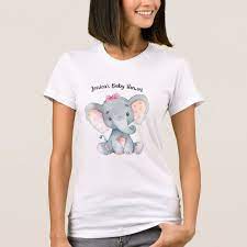 Elephant Girl Baby Shower T Shirt Tee Shirt Baby Zazzle Com Baby Shower Shirts Baby Girl Shower Themes Elephant Baby Shower Theme Girl