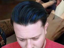 This black hairstyle has a unique look with subtle blue highlights. Blue Black Hair A Classic But Elegant Hair Color For Guys