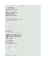 Yea its only me verse: Lirik Lagu Number One For Me