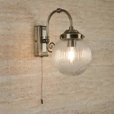 Pull cord string for bathroom light or ceiling switch. Mobel Wohnen Decorative Single Wall Light Pull Cord Antique Silver Finish Dimmable Maybrands Com Ng