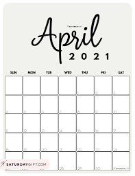 To print the calendar click on printable format link. Cute Free Printable April 2021 Calendar Saturdaygift