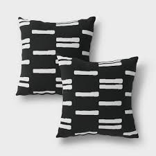 Shop now for custom pillows & much more! 2pk Stripe Outdoor Throw Pillows Duraseason Fabric Black White Project 62 Target