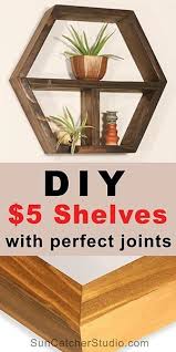 This corner shelf, unlike some of the others, is freestanding, so you do not have to drill holes into your wall to utilize it. Diy Woodworking Project Wood Honeycomb Hexagon Shelves Patterns Monograms Stencils Diy Projects