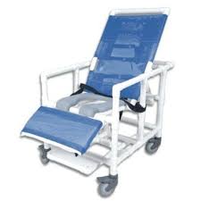 Bariatric Reclining Shower Chair Pvc Commode In 2020 With Images Shower Commode Chair Chair Recliner