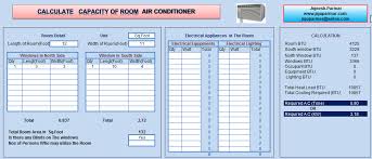 It is important to calculate the size of the air conditioner that is actually required by your home, before installing one. Room Air Conditioning Size Calculator Excel Sheet